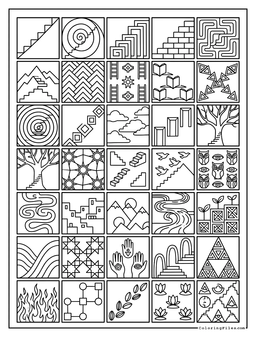 Pueblo Steps Zentangle