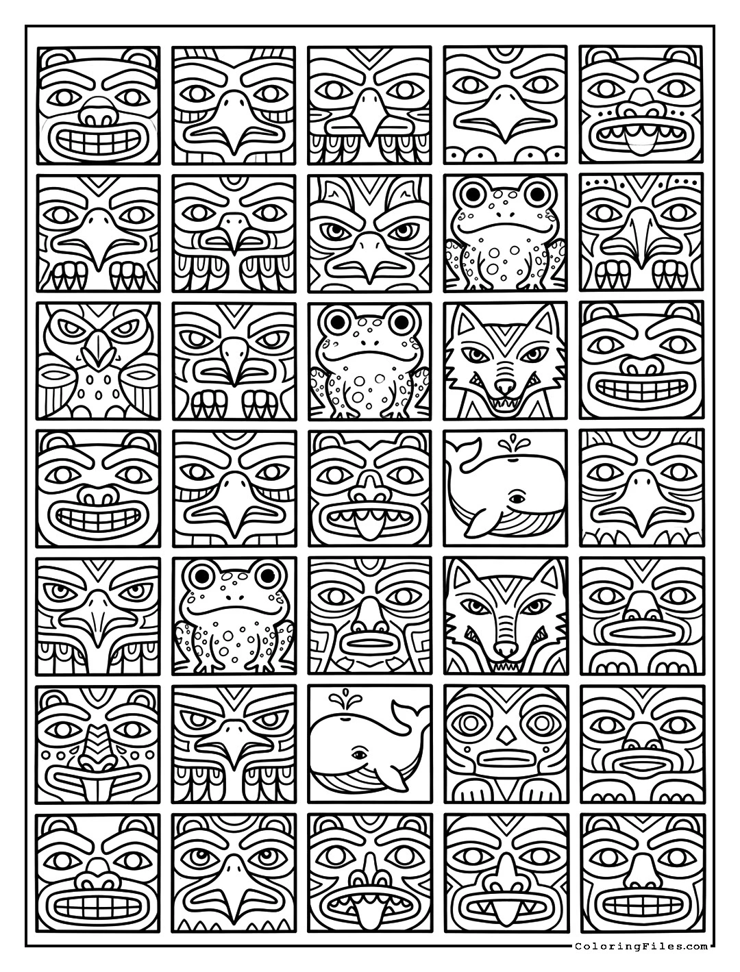 Totem Pole Tiered Grid