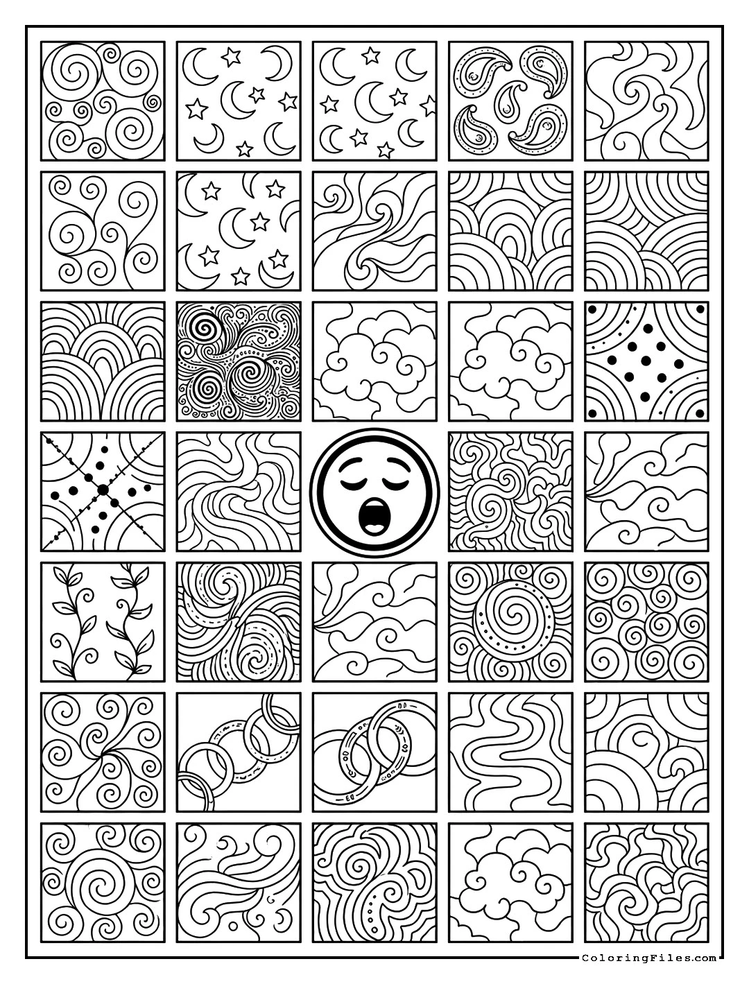 Yawning Face Sleepy Swirls
