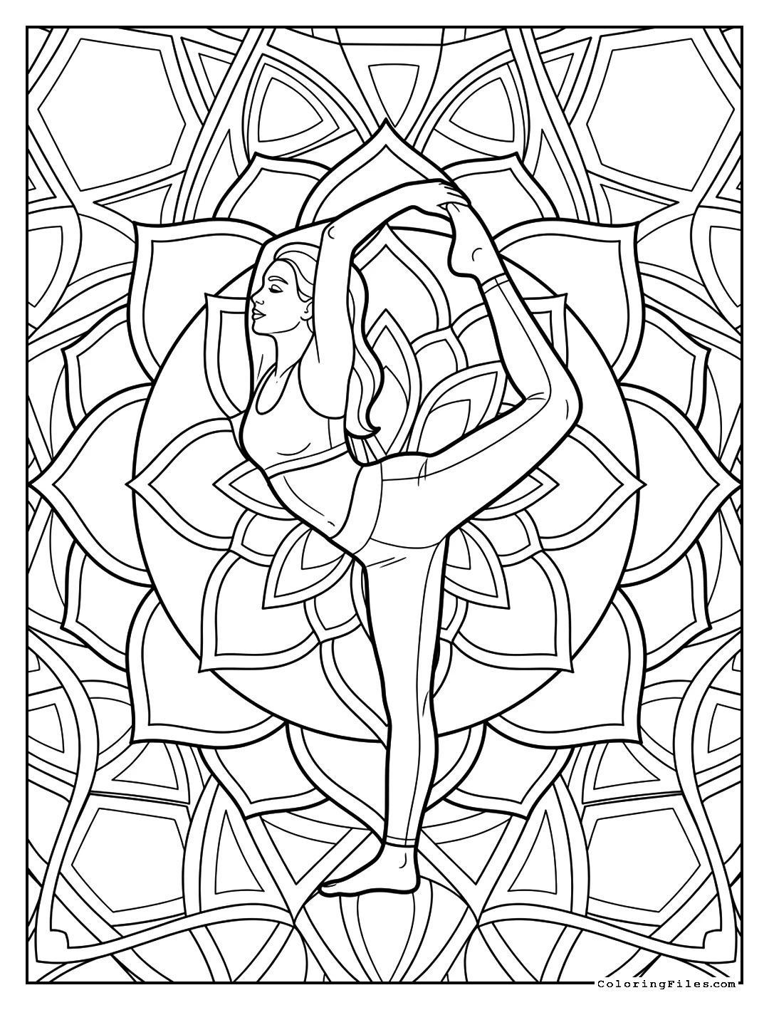 Dancer Pose Cosmic Rhythm