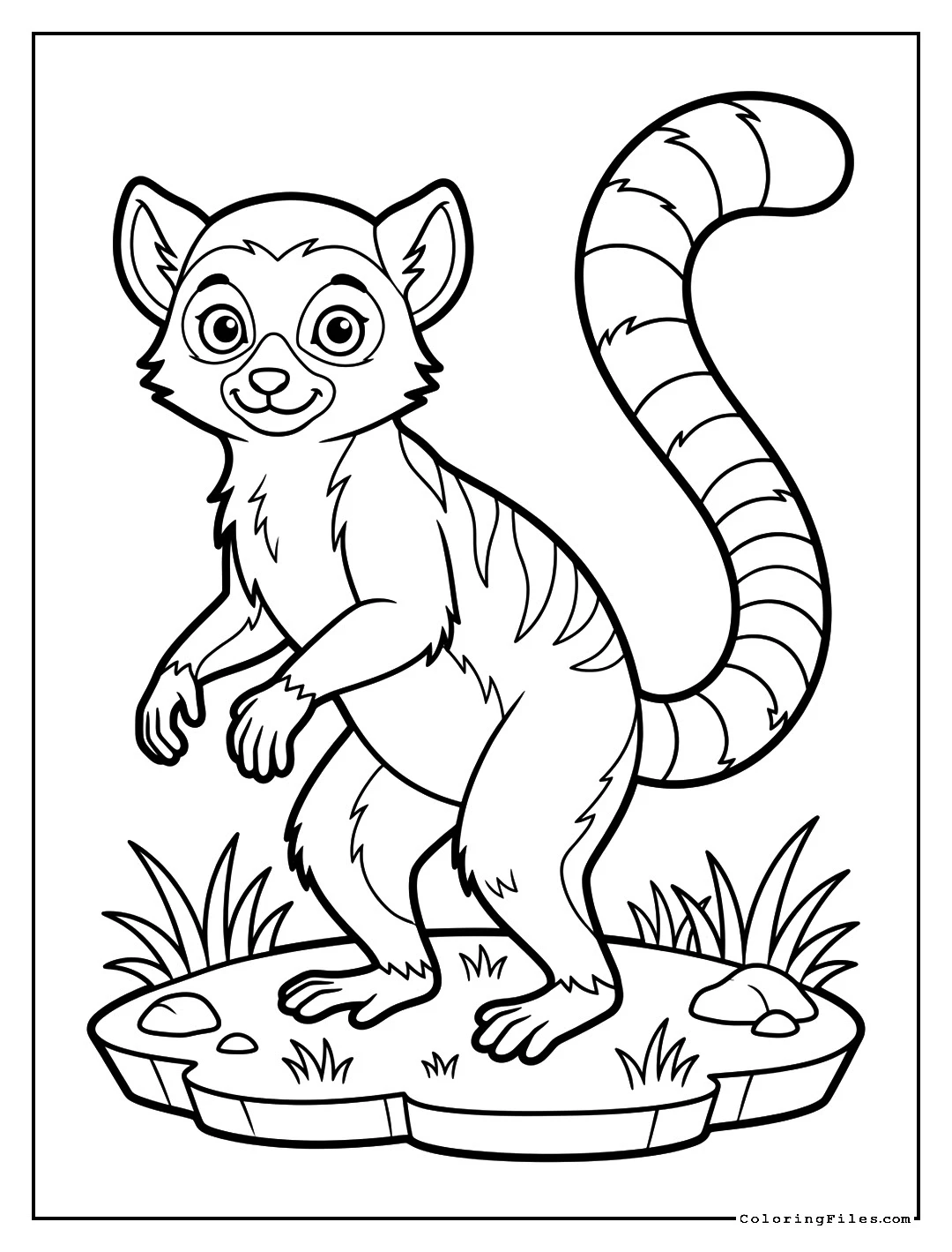 Lemur - Animal Coloring Pages ( Free PDF Printables)