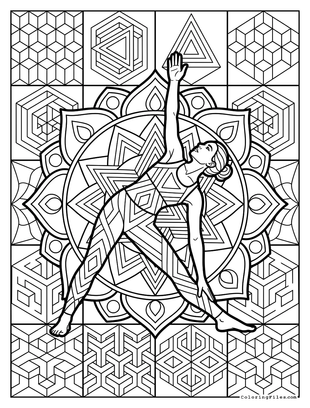 Triangle Pose Sacred Geometry