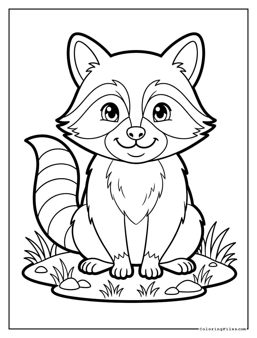 Raccoon - Animal Coloring Pages ( Free PDF Printables)