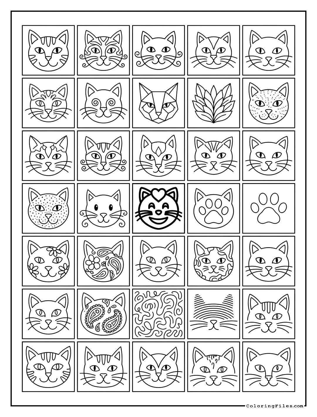 Cat Face Whiskers Zentangle