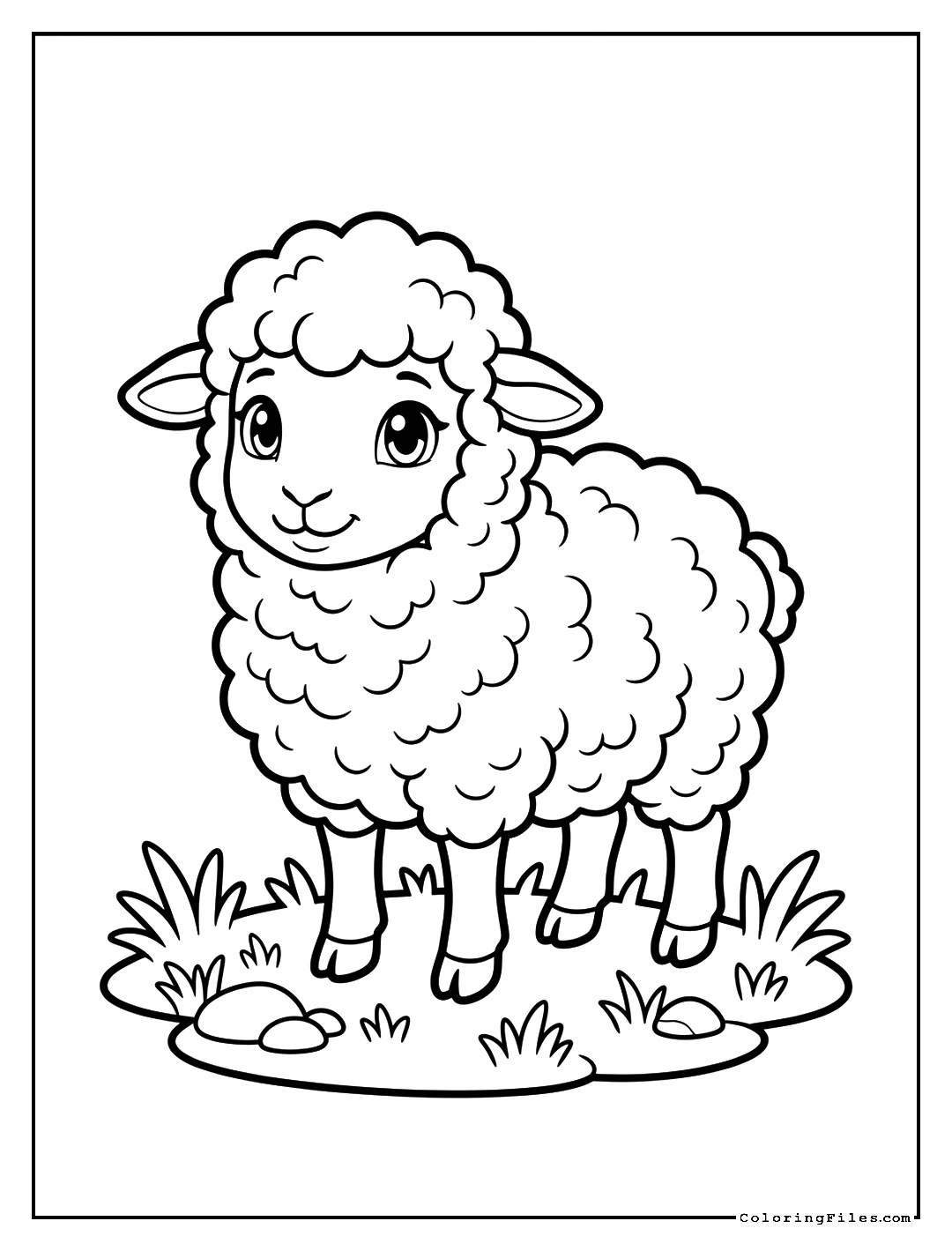 Domestic Sheep - Animal Coloring Pages ( Free PDF Printables)