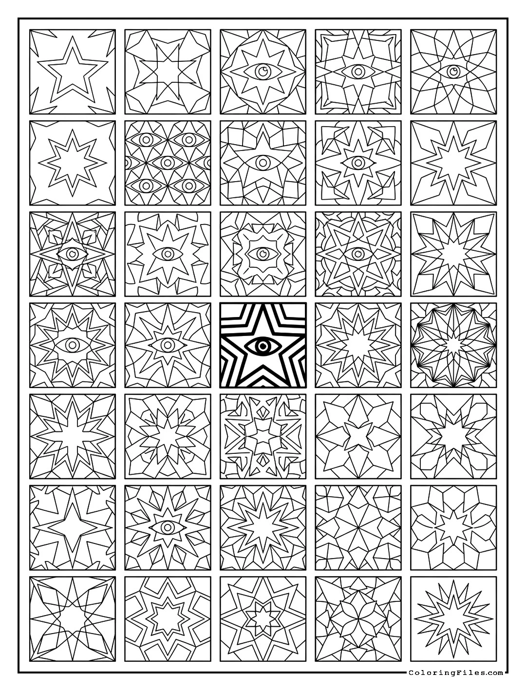 Star Eyes Geometric Mosaic
