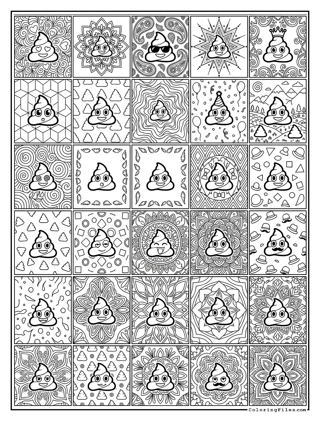 Pile of Poop Funny Mandala