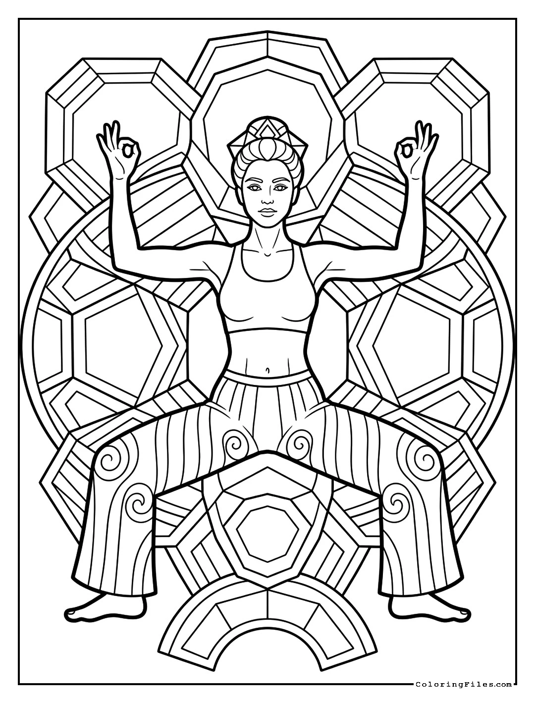 Goddess Pose Divine Shakti