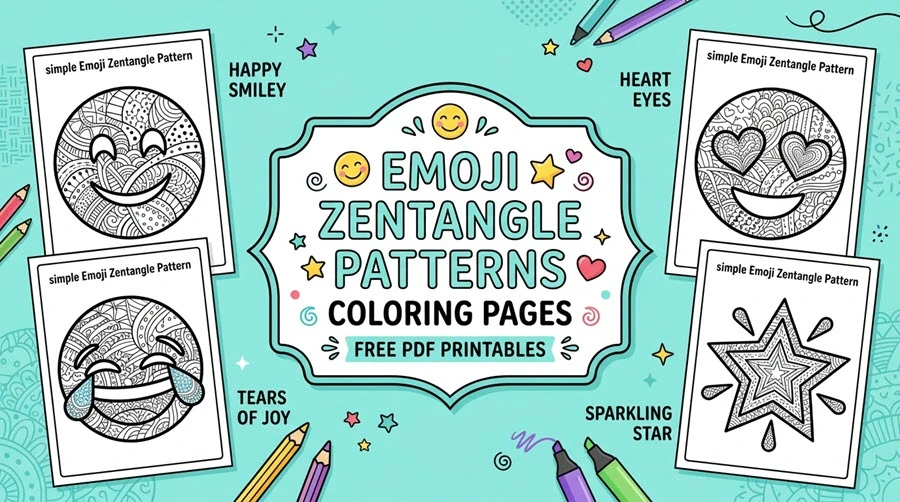Emoji Zentangle Patterns