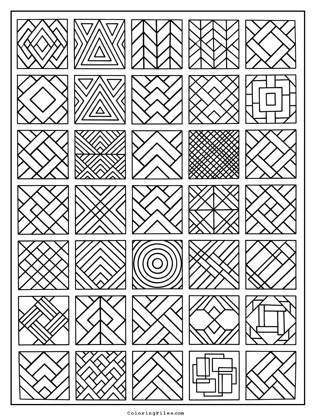 Ambler Geometric coloring page