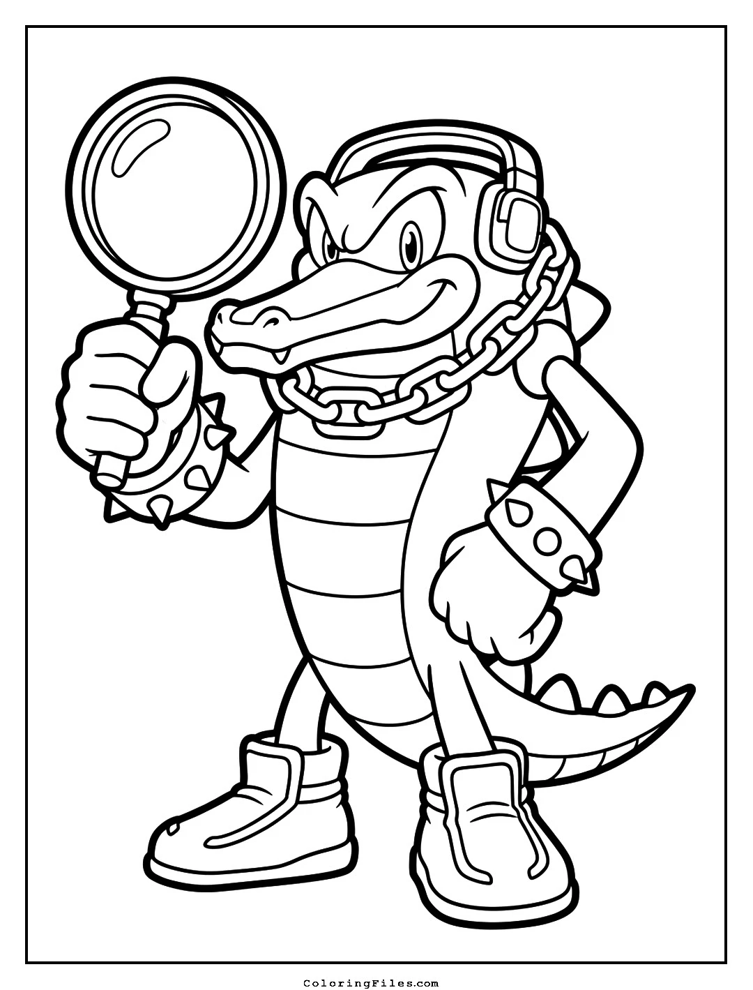 Vector the Crocodile Detective coloring page - Sonic Coloring Pages (Free PDFs / Online)