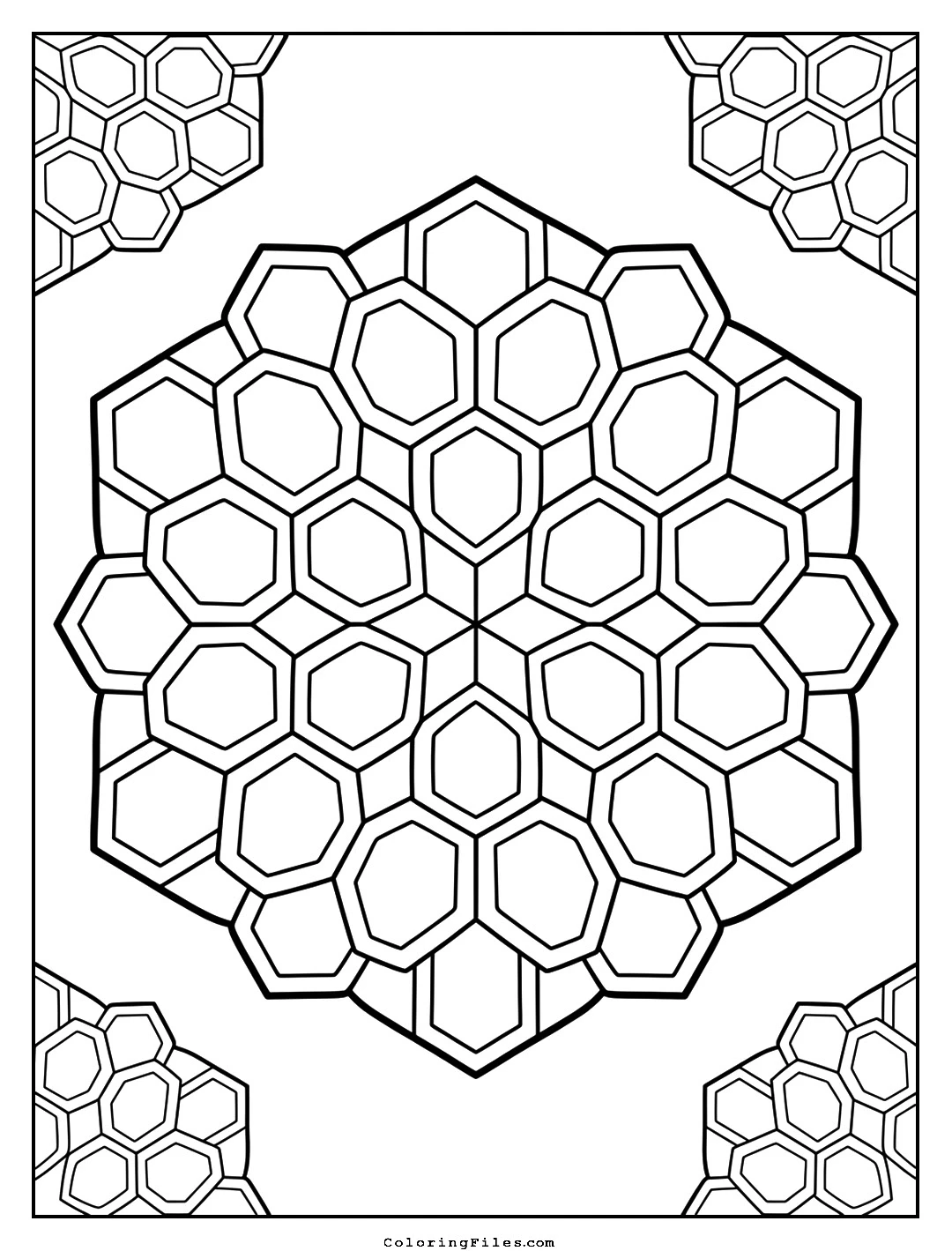 Honeycomb Cluster coloring page