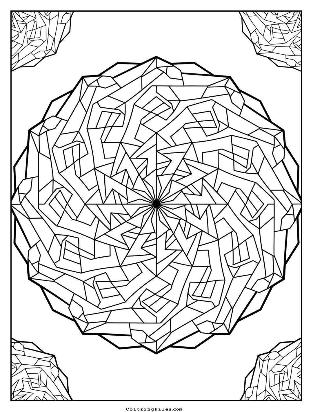 Modern Pinwheel Shift coloring page