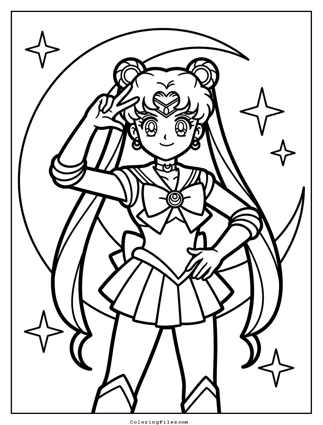 Sailor Moon Divine Justice coloring page - Anime Hero Coloring Pages (Free PDFs / Online)