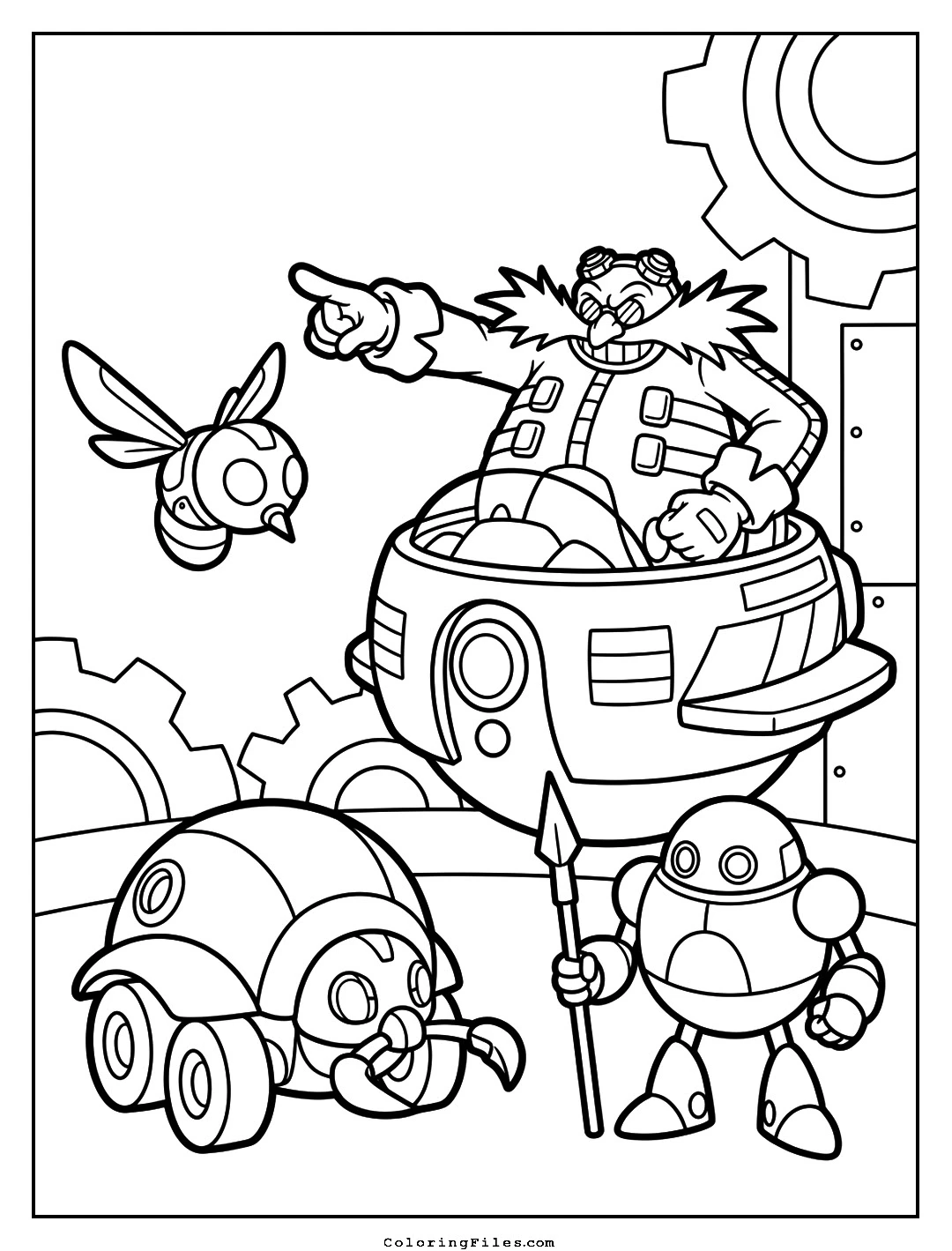 Dr. Eggman's Evil Plot coloring page - Sonic Coloring Pages (Free PDFs / Online)