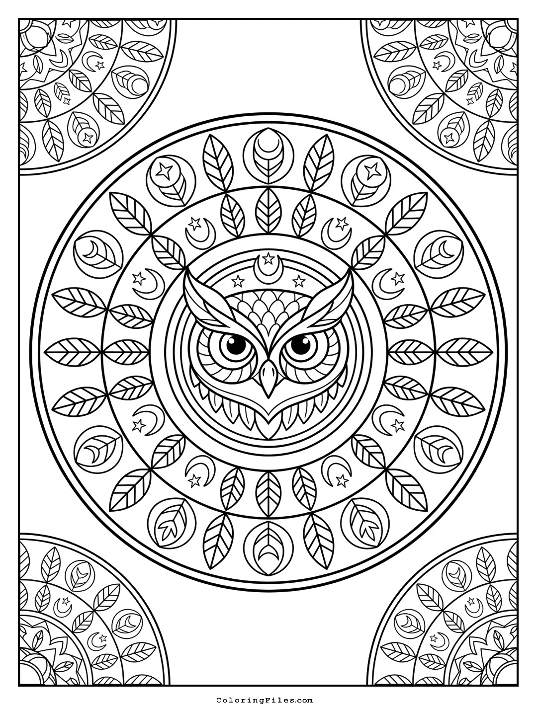 Wise Owl Wisdom Ring coloring page