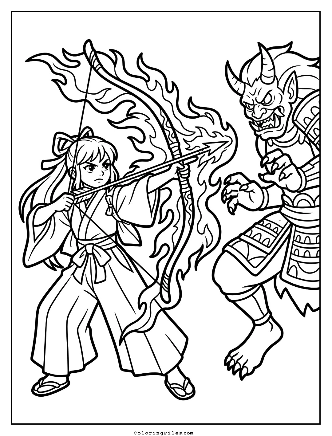 The Crimson Flame Reaping Spell coloring page - Anime Hero Coloring Pages (Free PDFs / Online)