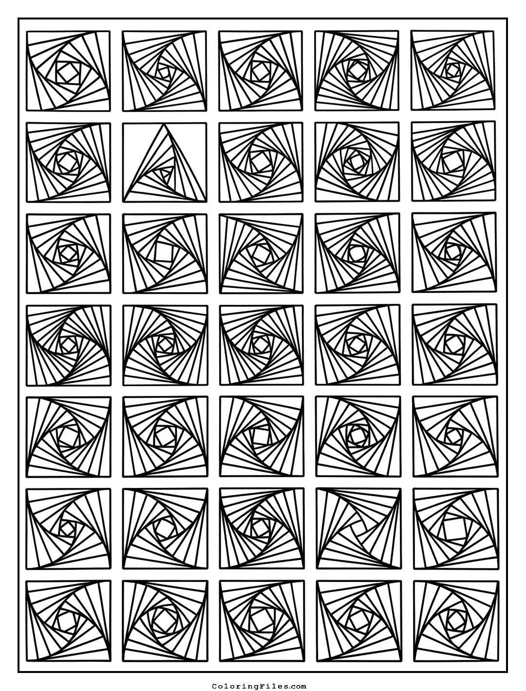 Paradox Twisted Line coloring page