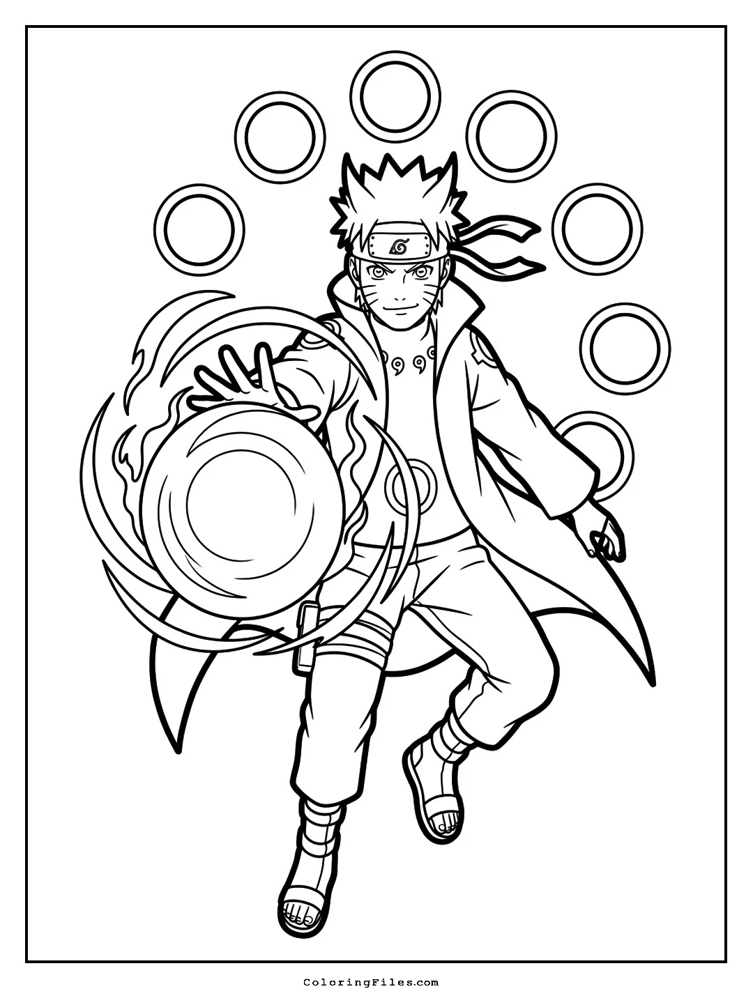 Naruto: Six Paths Sage Mode Rasengan coloring page - Anime Hero Coloring Pages (Free PDFs / Online)