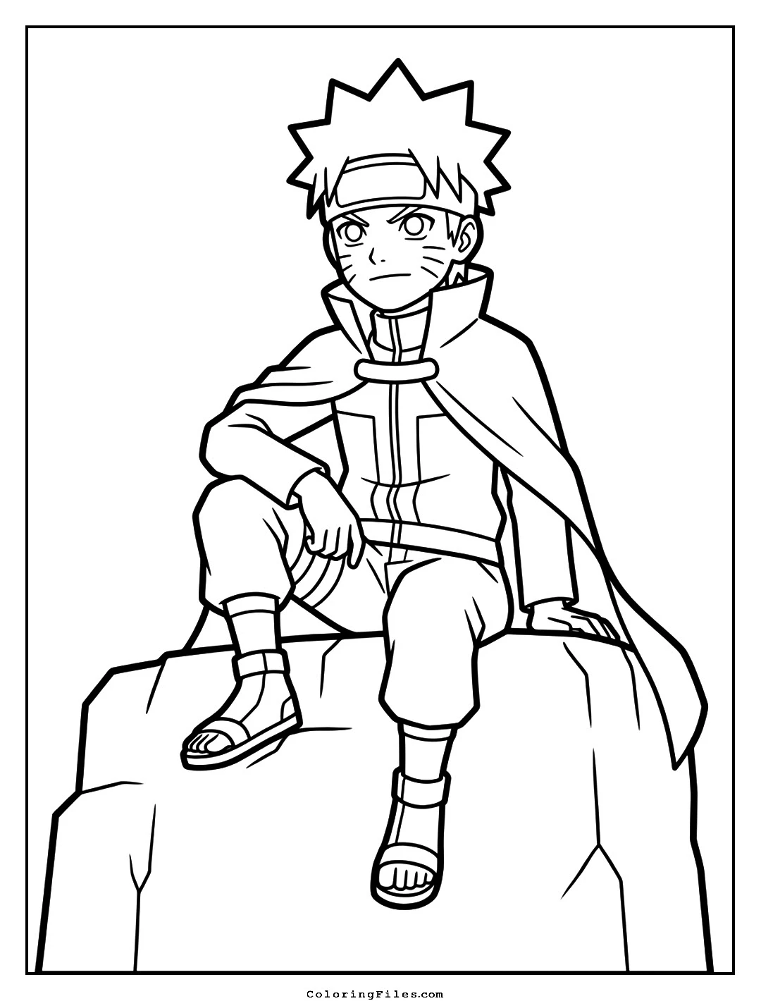 Hokage Oath: Shadow Ninja Master coloring page - Anime Hero Coloring Pages (Free PDFs / Online)