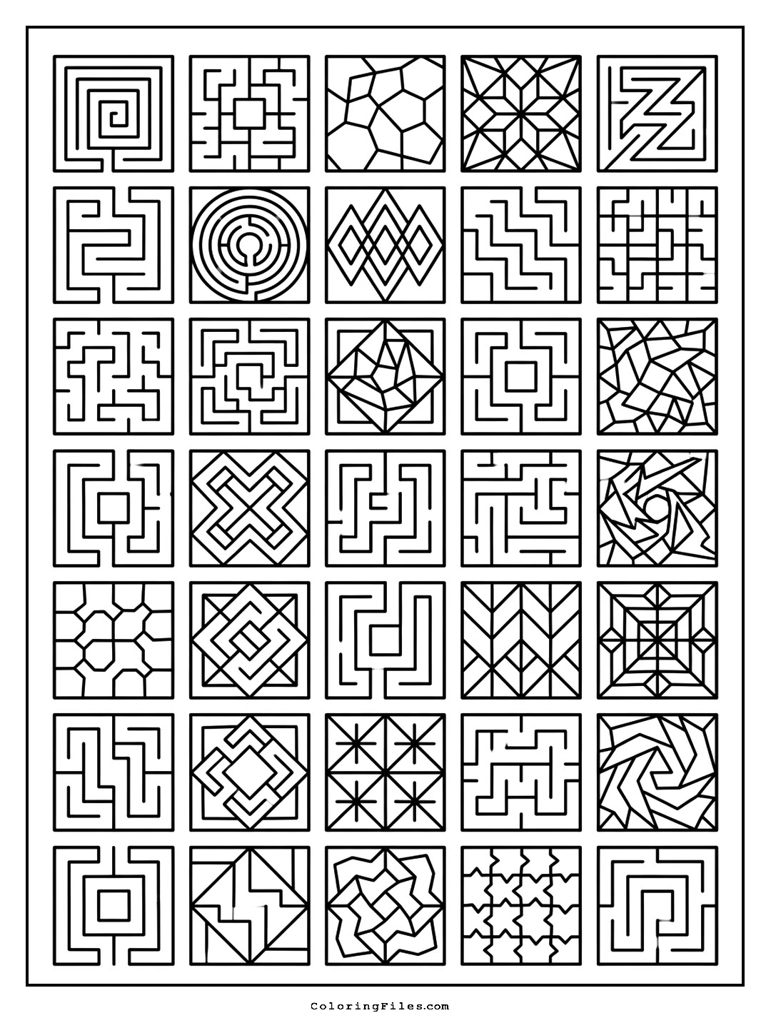Amaze Maze coloring page