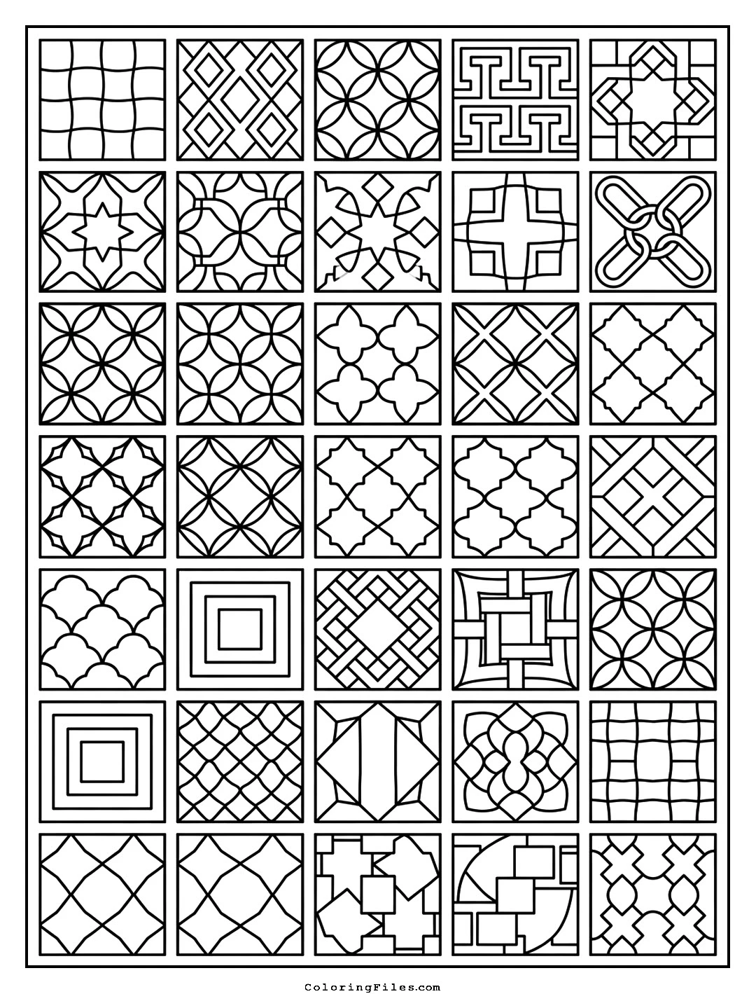 Chillon Tile Lattice coloring page