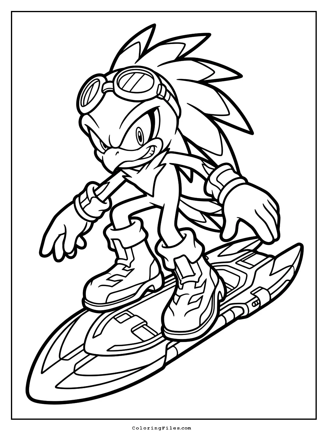 Jet the Hawk Babylon Rogue coloring page - Sonic Coloring Pages (Free PDFs / Online)