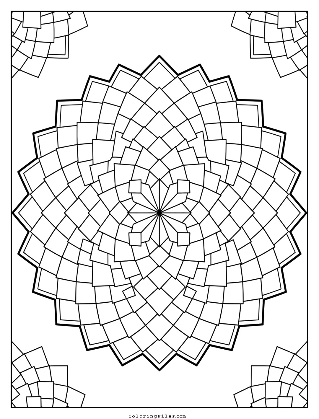 Spinning Square Shield coloring page