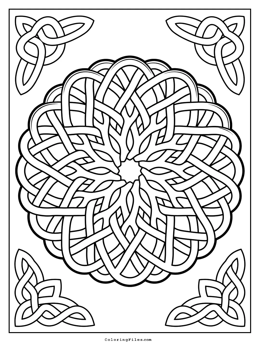 Endless Ribbon Loop coloring page