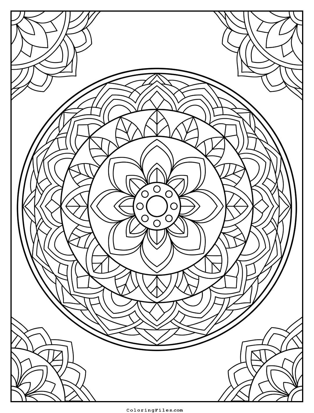 Target Circle Focus coloring page