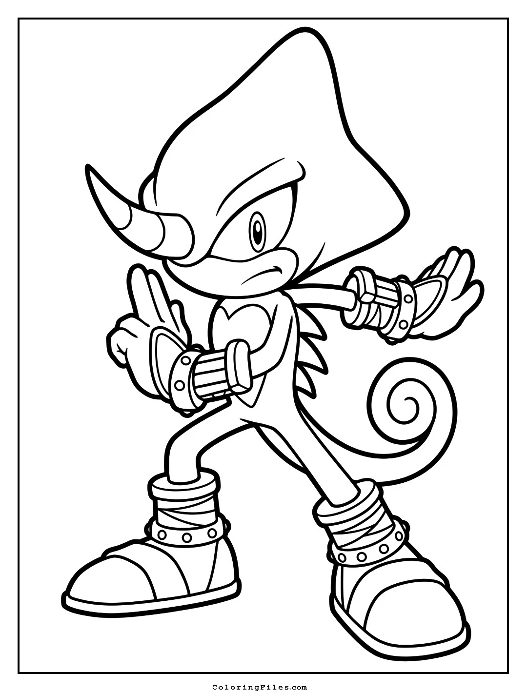 Espio the Chameleon Ninja coloring page - Sonic Coloring Pages (Free PDFs / Online)
