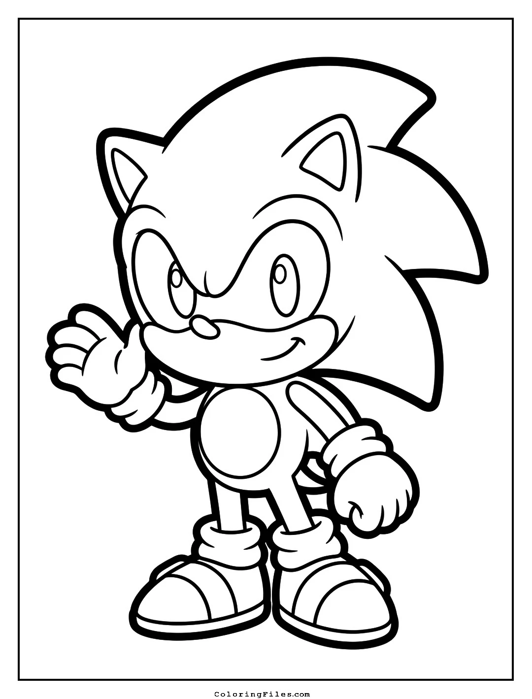 Chibi Sonic Cute Page coloring page - Sonic Coloring Pages (Free PDFs / Online)
