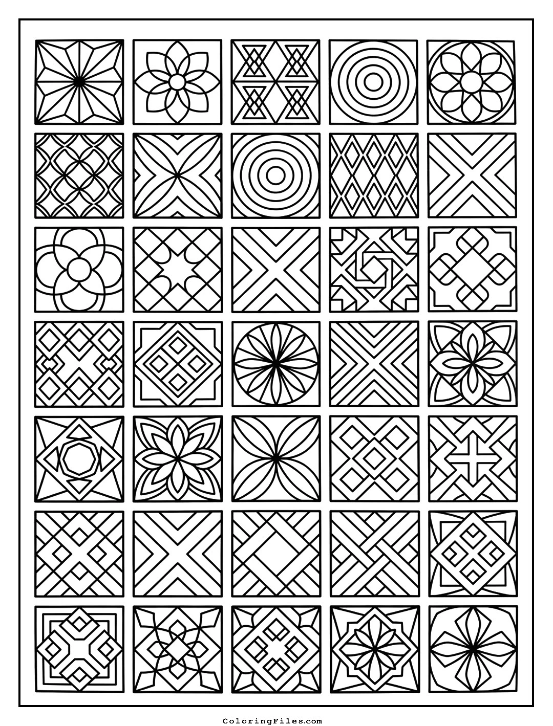 Ahh Pattern Zentangle coloring page