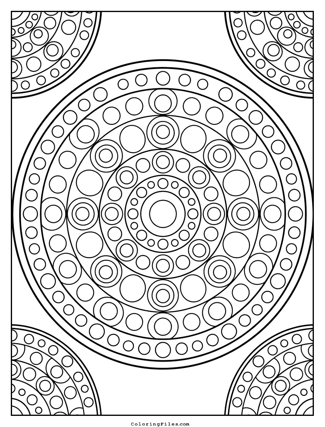 Giant Polka Dot Wheel coloring page