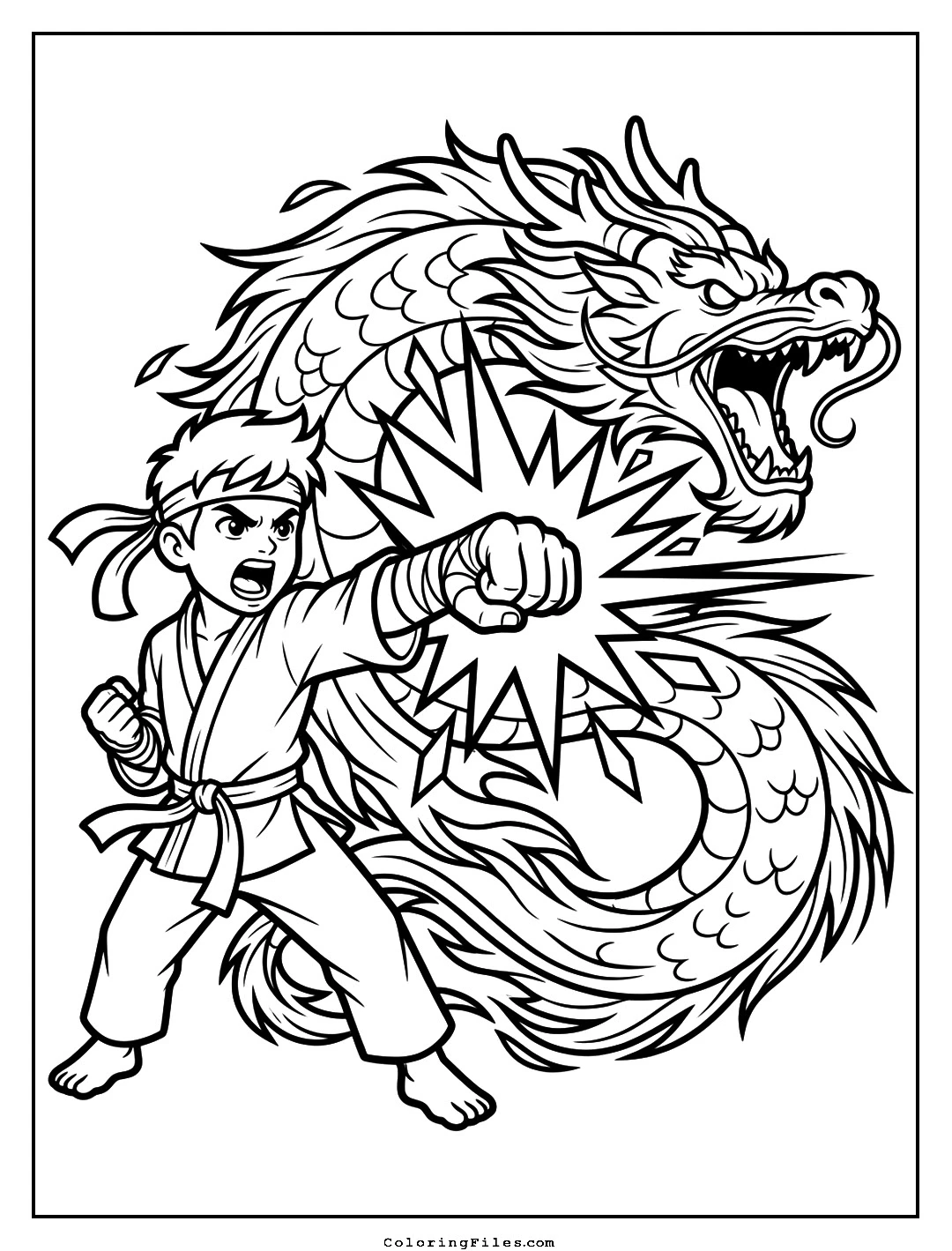 Dragon Fist Impact Strike coloring page - Anime Hero Coloring Pages (Free PDFs / Online)