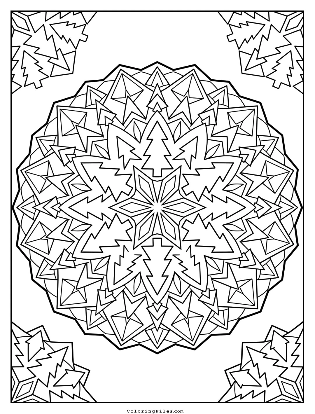 Christmas Tree Prism coloring page