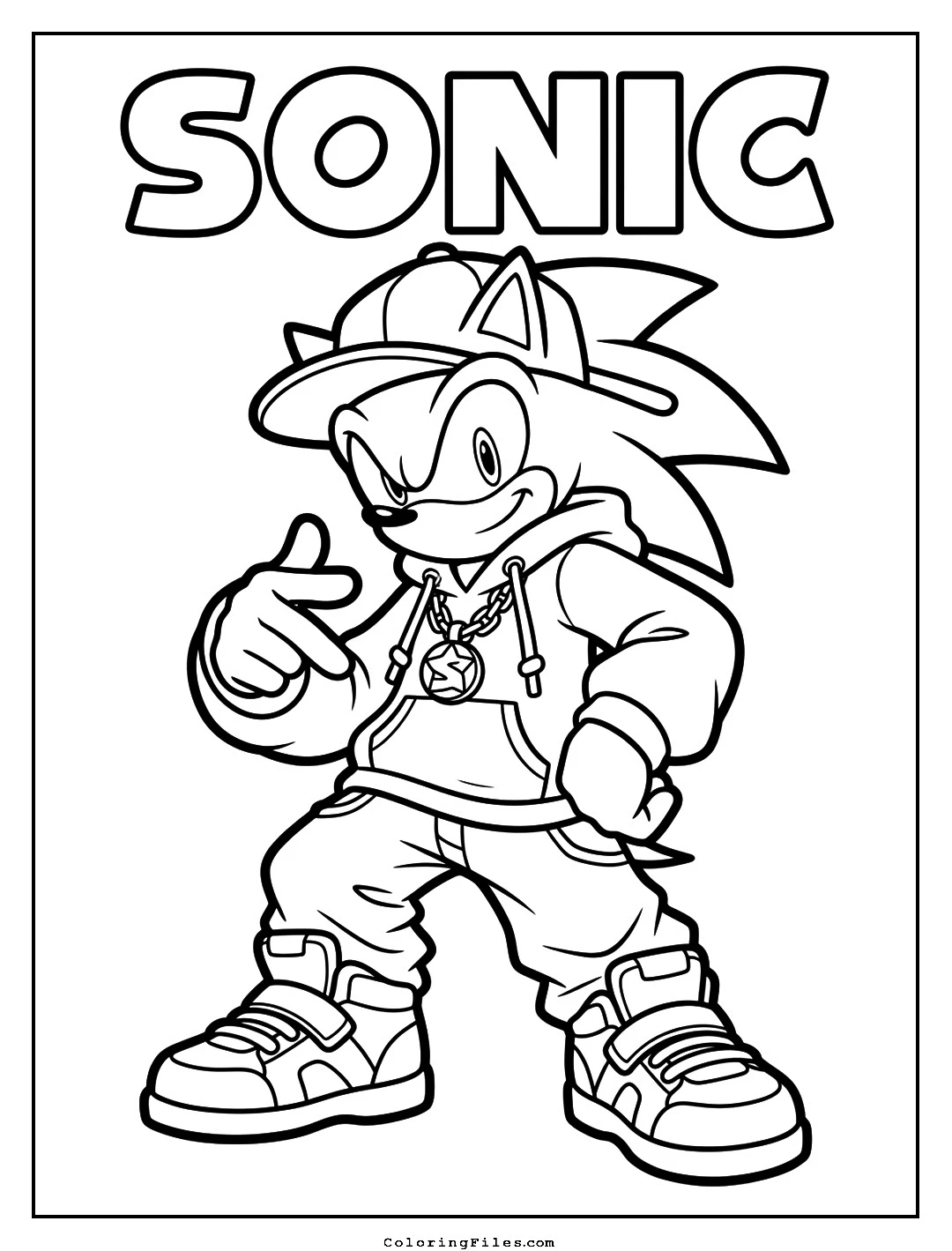 Sonic Hip Hop Rapper coloring page - Sonic Coloring Pages (Free PDFs / Online)