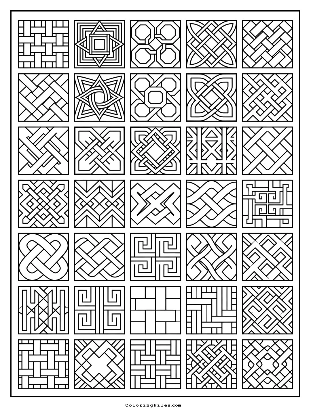 Assunta Intertwined Line coloring page