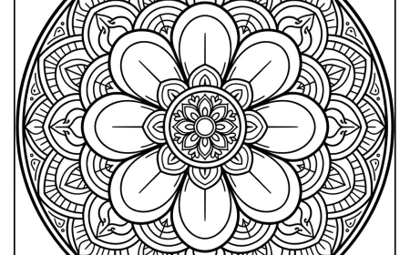 Single Bloom Circle Mandala