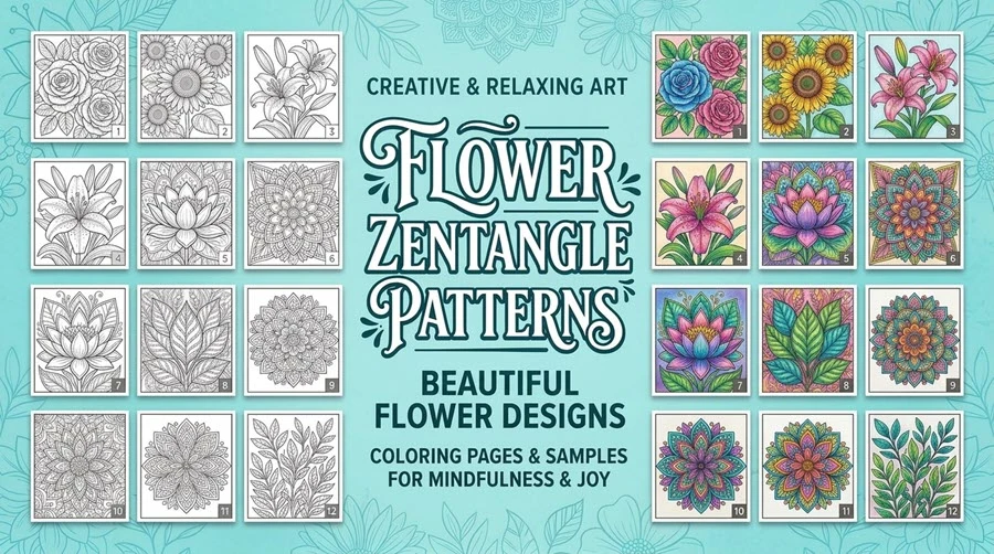 Flower Zentangle Patterns